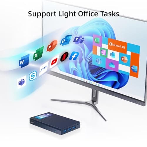 MeLE Fanless Mini PC Quieter3Q 11th Gen N5100 8GB 128GB, Micro Computer WiFi 5 Small Desktop Service with USB-C PD, Gigabit Ethernet, Dual HDMI 4K, Auto Power on, PXE Support M.2 SSD