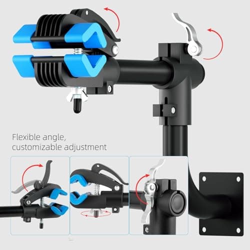 Urban Deco Bike Repair Stand Bench Mount Bike Stand Wall Mounted Bike Work Stand Bicycles Maintenance Rack Bike Clamp for Road Mountain Bike,Road Bike (13.6 inch Curved)