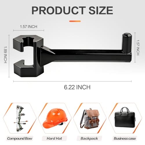 Bow Hanger for Truck, 2 Set Archery Hunting Shooting Bracket Headrest Mount,Universal Compound Bow Holder for Vehicle Storage and Hunting Transport