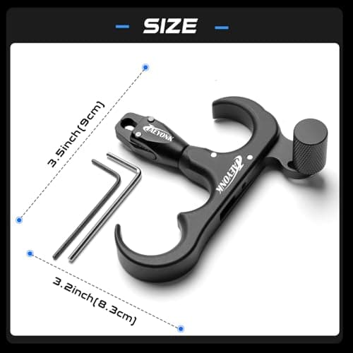 Bow Release for Compound Bow,Aluminum 360°Rotatable,Archery Release Trigger,for Both Right and Left Handers,for Both Youth and Adults,Adjustable Sensitivity and Angle,Tool Included