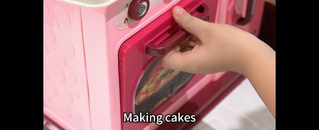 Kids Kitchen Playset-53pcs Cooking Stove,Paly Sink,Oven,Kitchen Toys with Realistic Lights&Sounds，Pretend Play Toys,Kitchen Toys for Toddlers 1 2 3 (Pink)