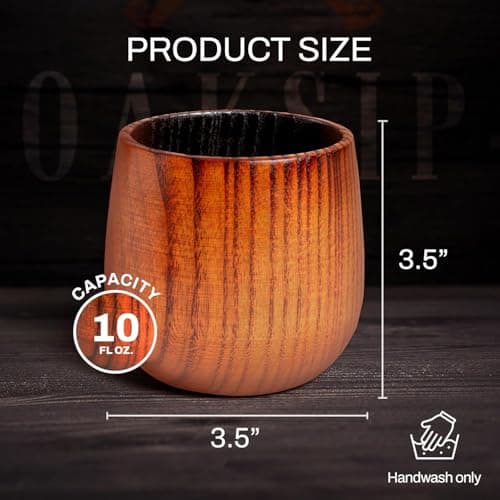 The Original Charred Wooden Bourbon Drinking Glass Bourbon Gifts for Men | Whiskey Glasses For Dad | Great Whiskey Gifts for Men Who Have Everything | Perfect Presents For Boyfriend or Dad (2 Pack)