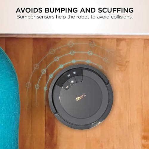 Shark AV753 ION Robot Vacuum, Tri-Brush System, Wifi Connected, 120 Min Runtime, Works with Alexa, Multi Surface Cleaning, Grey