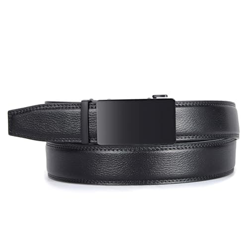 VATAN Men's Belt Leather Ratchet Belt for Men Dress Casual Every Day with Adjustable Buckle, Trim to Fit