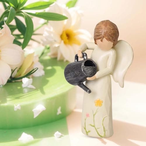 Garden Gifts for Mom, Sisters, Friends, New Home Gift Ideas, Unique Sculpted Hand-Painted Figurine Gardening Gifts for Women, Garden Gift for Gardeners Woman B0DCN2H3B2