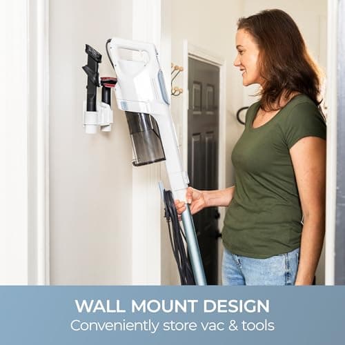 Kenmore CS2015 200 Series Corded Stick Vacuum, Detachable Hand Vac with 2-Motor Powerful Suction, Hair Eliminator Nozzle, LED Headlight & Swivel Steering for Carpets, Bare Floors and Couches