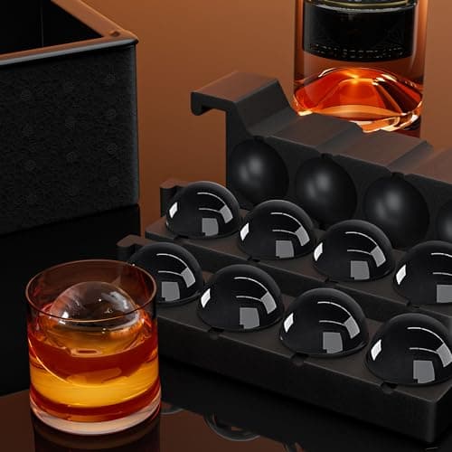 Clear Ice Ball Maker for Whiskey: FDDBI Circle Ice Cube Tray Make 2Inch Ice Sphere - Clear Ice Cube Maker for Old Fashioned Bourbon Whisky