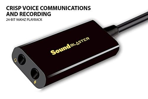 Creative Labs Sound Blaster Play! 3 External USB Sound Adapter for Windows and Mac. Plug and Play (No Drivers Required). Upgrade to 24-Bit 96Khz Playback