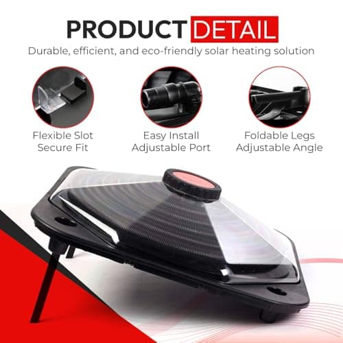 Solar Pool Heater Dome – Black SunCOIL for Above Ground & Intex Pools – Free Connection & Diverter Valve Kit – Fast & Efficient Sun-Powered Heating – 5-Year Warranty