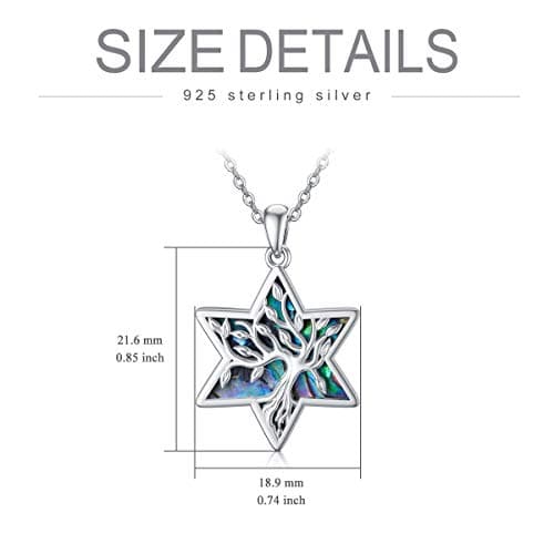 ONEFINITY Tree of Life Necklace 925 Sterling Silver Abalone Shell Celtic Knot Pendant Necklace for Women Jewelry B08ZYHKWJR