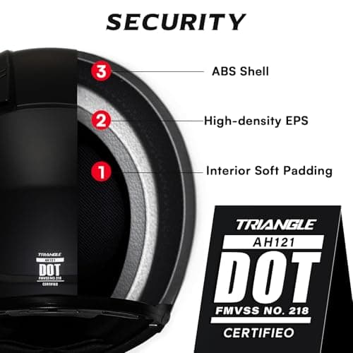 TRIANGLE Modular Motorcycle Helmets for Men Flip Up Full Face Helmet Dual Visor with Internal Sunshield DOT Approved