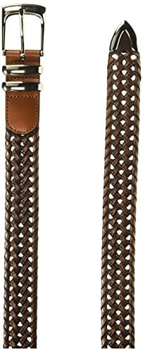 Perry Ellis Men's Portfolio Braided Leather Belt