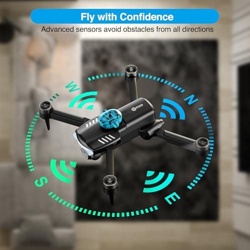 Contixo F19 Drone With 1080p HD FPV Camera, 20 Min Flight 360° Flips Brushless Motor RC Quadcopter With Altitude Hold, Obstacle Avoidance, Follow Me For Novice Beginner's Kids And Adults, 2 Batteries