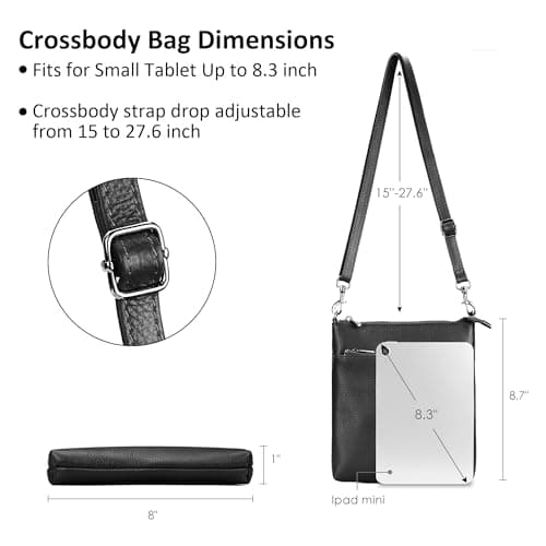 befen Genuine Leather Small Crossbody Purses for Women Travel Cross Body Bags Lightweight with Adjustable Shoulder Strap