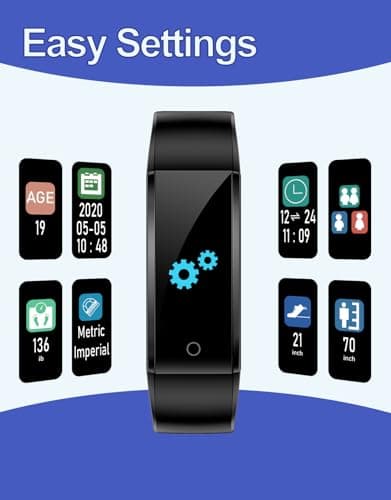 GRV Fitness Tracker Non Bluetooth Fitness Watch No App No Phone Required Waterproof Pedometer Watch with Steps Calories Counter Sleep Tracker for Men Women Parents