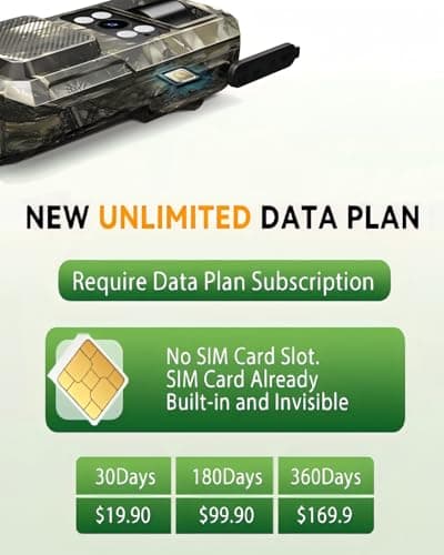 Xega 4G LTE Cellular Trail Camera with Livestreaming, No WiFi Game/Deer Cameras, Motion Activated, 7800mAh Battery, 950nm No Glow Night Vision, TF/Cloud Storage, IP66 Weatherproof, Built-in SIM Card