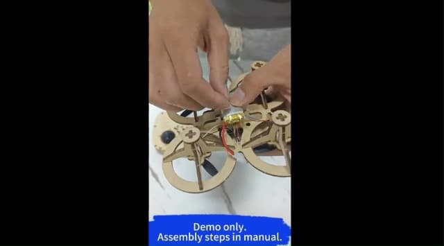 2026 New DIY Wooden RC Drone Kit, Remote Control 3D Building Blocks Quadcopter to Build for Adults, STEM Projects with Gyroscope for Beginners