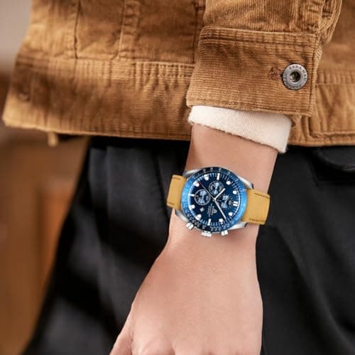LN LENQIN Mens Watches Leather Watch Analog Quartz Watch for Men Luminous Luxury Fashion Business Casual 30M Waterproof Men's Wrist Watches with Date