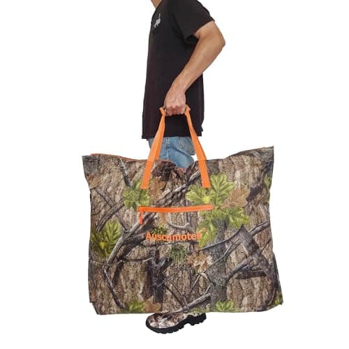 Auscamotek Scent Control Bags 2-Pack for Hunting Gear – 33"x28" Water-Resistant Camo Storage Bags for Clothing, Boots & Accessories –Turkey Woods Patterns