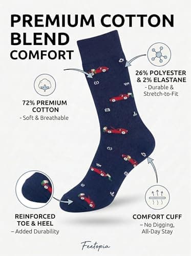 Socks with Frustrated Tennis/Pickleball Player/Fishing/Drinker Design, Novelty Cotton Socks for Men, 8-13 B0G8W88399