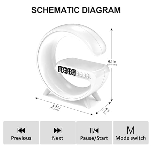 Kangtaixin Wake Up Light Alarm Clock for Kids, LED Table Bedsides Lamp with Sunrise Simulation, Sleep Aid, Snooze, Bluetooth Speaker, Night Light for Bedroom Decor, Birthday, Christmas Gift