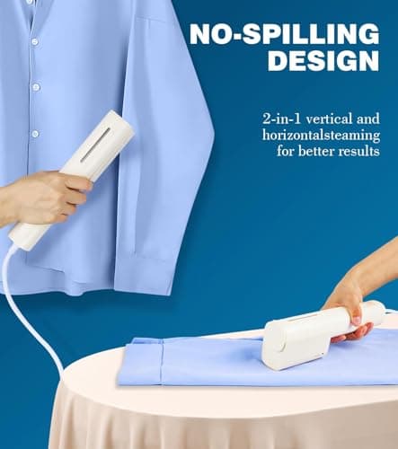 Travel Clothes Steamer Mini Iron - Portable Handheld Garment Steamer,Mini Steam Iron for Any Fabrics，Wrinkle Remover for Travel Home or Office.