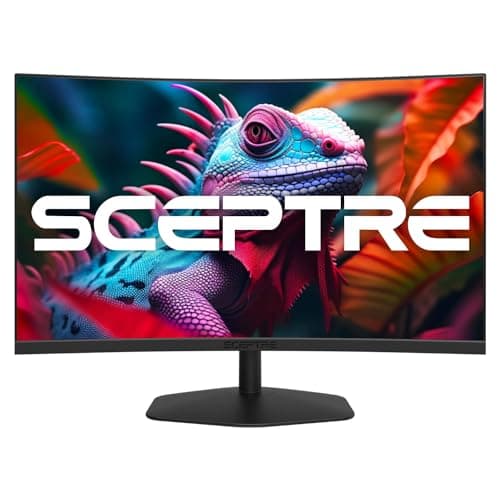Sceptre Curved 27-inch Prime Gaming Monitor 1500R 100Hz HDMI X2 DisplayPort 1ms 100% sRGB, Build-in Speakers Machine Black 2025 (C275W-FW100T Series)