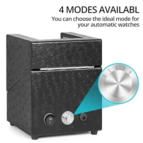 TRIPLE TREE Single Watch Winder for Automatic Watches, with Super Quiet Japanese Motor, 4 Rotation Mode Setting, Flexible Plush Pillow Fit Lady and Man Watches