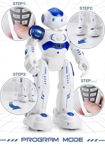 KingsDragon RC Robot Toys for Kids, Gesture & Sensing Programmable Remote Control Smart Robot for Age 3 4 5 6 7 8 Year Old Boys Girls Birthday Gift Present