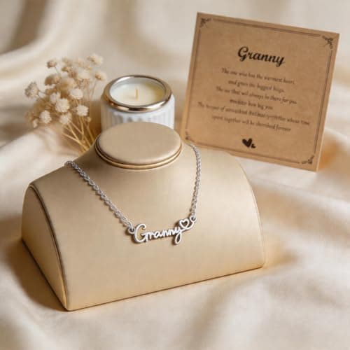 Granny Necklace Gifts for Women from Grandkids Granddaughter Happy Birthday Granny Gifts B0GVSGNRJV