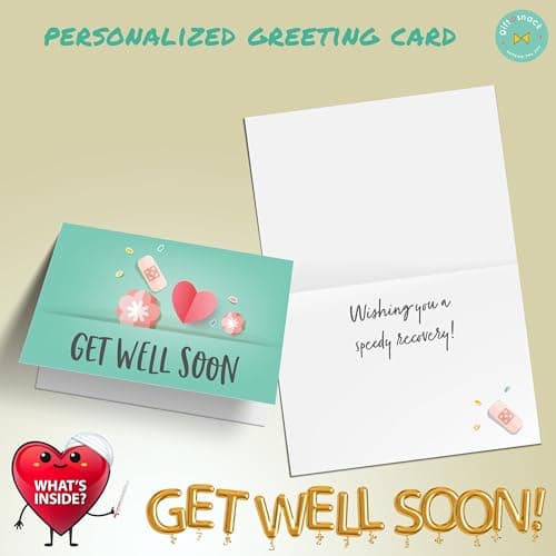 (45 Count) Greeting Card Feel Better Sweet Treats Gift Basket, Candies Chips Crackers Bars - Office Food Assortments Gift A Snack - Get Well Soon Snack Box Variety Pack Care Package B0BN96RG2S