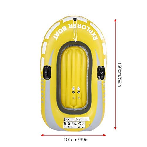Inflatable Kayak Boat PVC Air Canoe for Fishing Diving Drifting (1 Person Rowing with Double Valve) Inflatable Boat PVC Boot Canoes