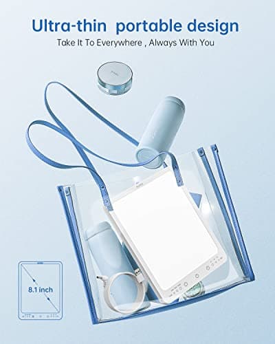 SUXIO Light Therapy Lamp - 10000 Lux Therapy Lights, 3 Timing & Mode Happy Lamp, Touch Control Daylight Lamp with Memory Function, Portable Light Therapy Box for Home/Office Use As Lift Mood