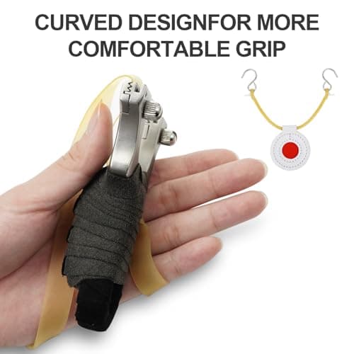Slingshot, Hunting Slingshots for Adults,Professional Stainless Steel Sling Shot & Outdoor Shooting Practice, High Velocity Catapult with 100 Ammo Balls, 6 Bands, 2 Targets & Tactical Pouch