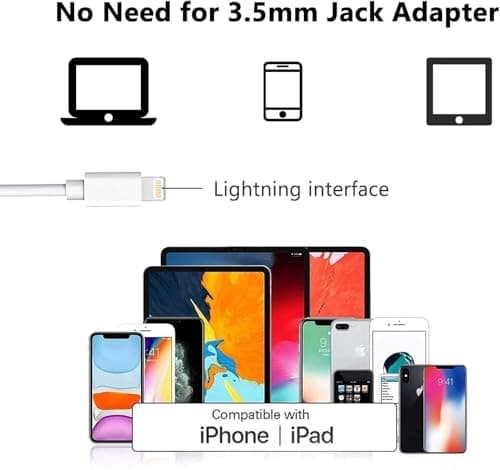 Headphones for iPhone Earbuds in-Ear Wired Earphones with Built-in Microphone & Volume Control, Noise Canceling Isolating Headsets Compatible with iPhone 14/13/12/11 Pro Max/Xs Max/XR/X/7/8 Plus