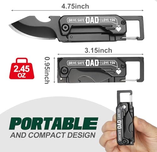 Fathers Day Dad Gifts - Gifts for Dad, Fathers Day Dads Gift from Daughter, Son, Wife - Dads Birthday Gift, Christmas Dad's Presents for Husband, Stepdad, Men - Keychain Presents, Portable Tool