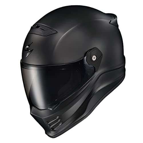 ScorpionEXO Covert FX Full Face Adult Motorcycle Helmet Street Fighter Style - Bluetooth Ready Speaker Pockets DOT ECE Solid (Matte Black - Medium)