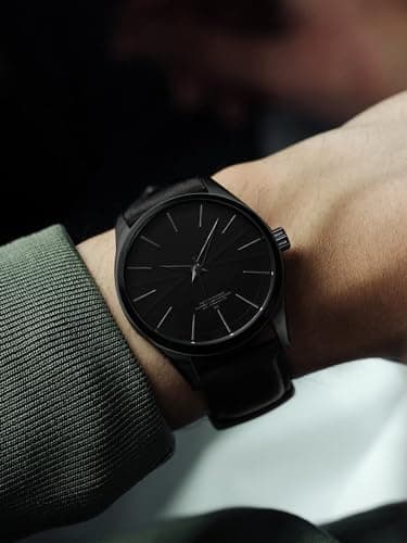 AGEN KGEN Mens Watches Ultra-Thin Minimalist Waterproof Fashion Simple Business Wrist Watch for Men Unisex Dress with Leather Band