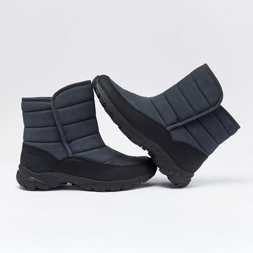 Lands' End Expedition Insulated Winter Boots for Men, Lace Up or Slip On Waterproof Mens Snow Boots, Medium or Wide Width Men's Shoes Size 8 to 13, Black, Brown, Green or Grey