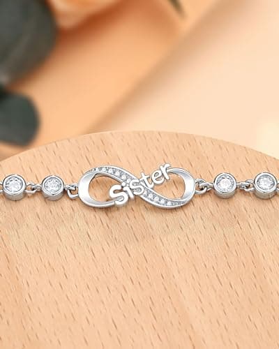 UNGENT THEM Infinity Love Heart Bracelets for Women Her Happy Birthday Valentines Christmas Presents