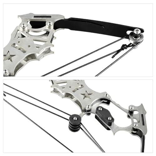 Archery Bow Set Left and Right Hand Compound Bow Hunting Bow Metal Material Catapult RH/LH for Practice Archery