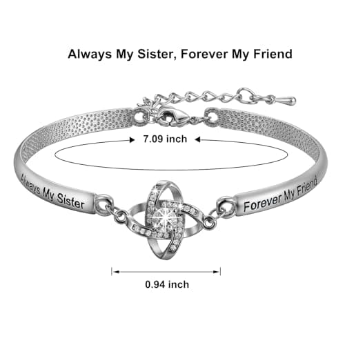 iJuqi Sister Christmas Gifts from Sisters - Big Middle Little Sister Bracelet Birthday Gifts