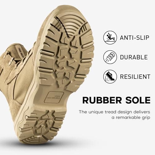 FREE SOLDIER Men's Tactical Hiking Boots Lightweight Comfortable Combat Work Boots 6 Inches