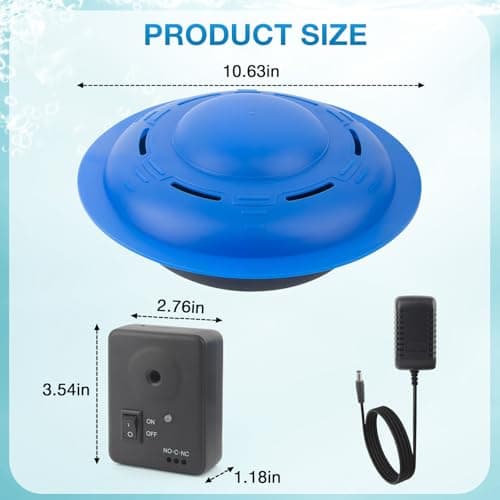 Pool Alarm, Pool Alarm for Inground & Above Ground Pools, Loud Pool Safety Alarms on Home and Pool Units, Helps Protect Kids or Pets, Easy Installation with Adjustable Sensitivity, Blue