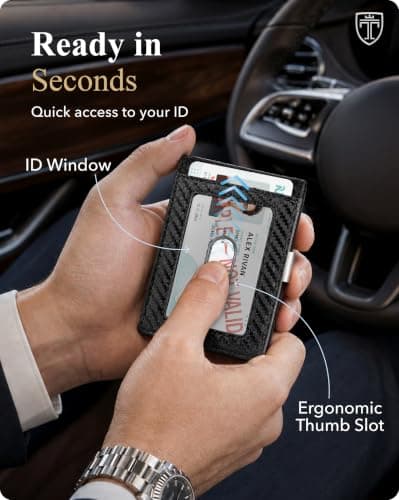 TRAVANDO AirTag* Wallet Mens Wallet with Money Clip Air Tag Wallet Card Holder RFID Blocking Bifold Gifts for Men