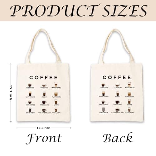 Canvas Tote Bag Aesthetic for Women,Reusable Canvas Cute Shoulder Bag for Grocery, Shopping, Beach & Daily Use B0DGKVR1DY