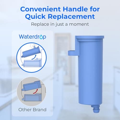 Waterdrop C33 Ice Maker Water Filter, Replacement for GE® Profile Opal Nugget Ice Maker Water Filter, Scale Inhibiting, with Ring Pull, BPA-Free, 3 Pack