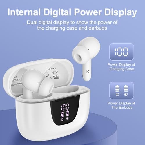 Wireless Earbuds Bluetooth Ear Buds Headphones for iPhone 17 Pro Max 17 Pro 17 Air 16 15 Pro Max 16e 16 15 Plus, iPhone Bluetooth Earbuds 48 Hours Playtime, IP7 Waterproof in-Ear Earphones