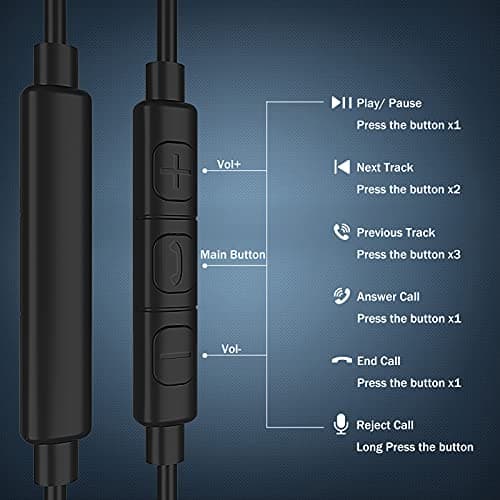 Gsangoo USB C Headphones USB Type C Earphone Wired Earbuds Plug Noise Canceling in-Ear Headphones with Microphone