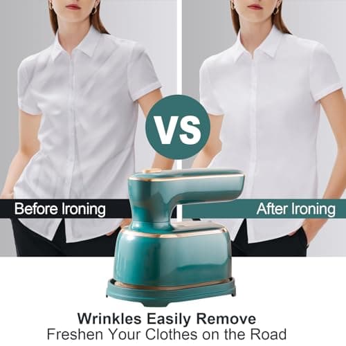 Travel Steamer for Clothes -1000W Small Steam Irons Foldable for Wrinkle Removal, Compact Portable Mini Steamer for Clothes Travel College Dorm Office Home Garment Steamer for Clothes 120V，1 Piece